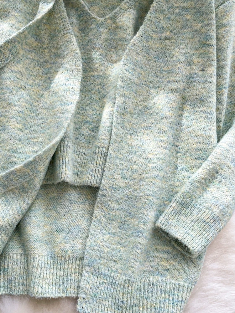 Korean Fashion Elegante Casual Zwei Stück Set Frauen Herbst Winter Faul Stil Schlank Leibchen Tops + Stricken Weiche Strickjacke Solide Outfit