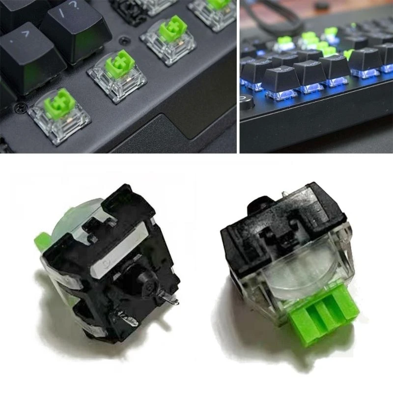 Interruttori verdi da 2 pezzi per tastiera da gioco meccanica Blackwidow V3 Pro V3 Tenkeyless e altri con interruttore LED a 3 pin migliore vendita