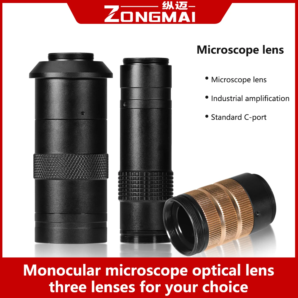 High Definition Telecentric Large Field Of View  Long Working Distance Optical Lens Continuous Magnification Microscope Lens