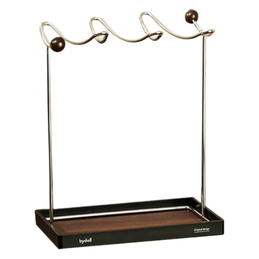 

Винтажная подставка для кофейных чашек, элегантная съемная полка для демонстрации ювелирных изделий, подвесная подставка для чашек из нержавеющей стали для красного вина