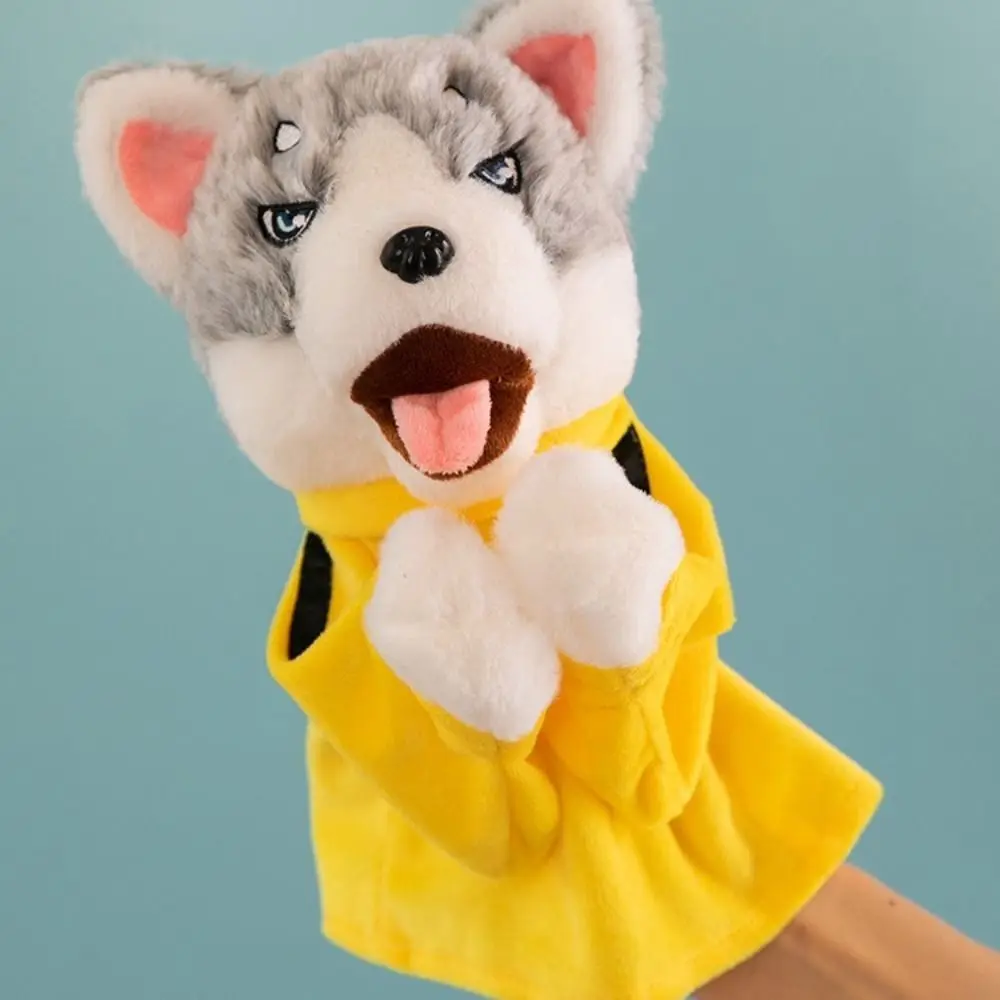 Kung Fu Boxe Husky Finger Doll Peluche Cane Husky Burattino a mano Carino interattivo Kung Fu Animale Giocattolo Prestazioni