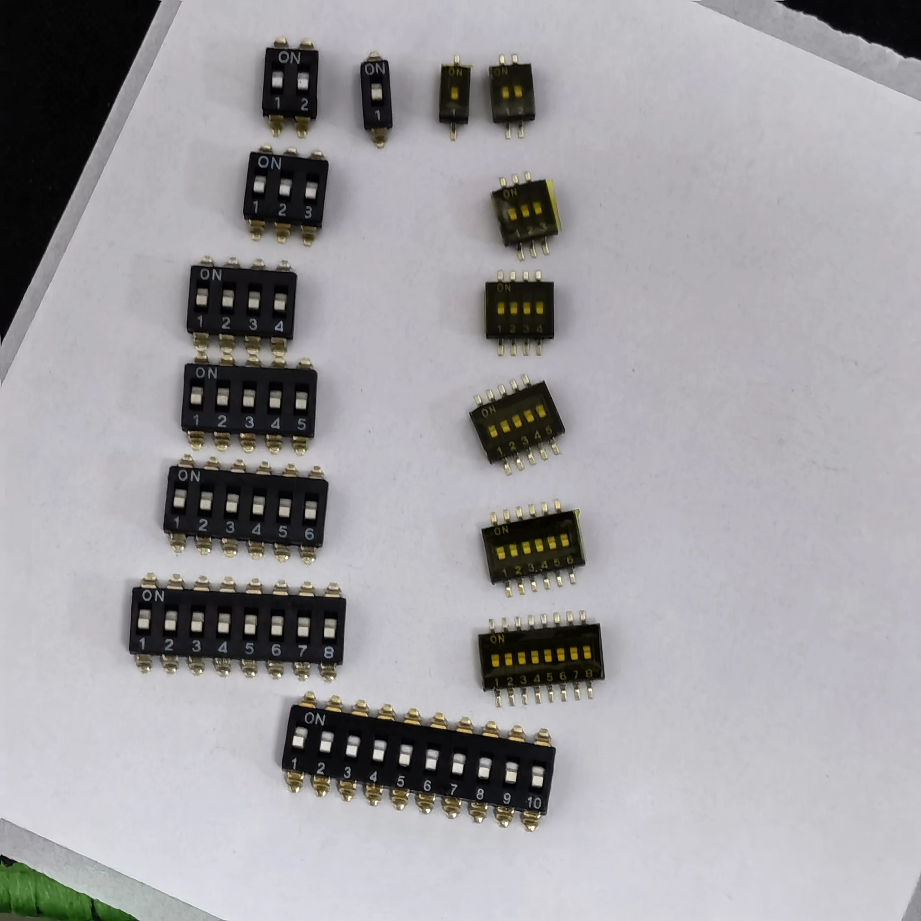 SMD Toggle Switch DIP Switch SMD Pitch P 1.27mm p 2.54MM 2 Bit 3 Bit 4 Bit 5 Bit 6 Bit 8 Bit 10 Digit RoHS Original Sticker XKB