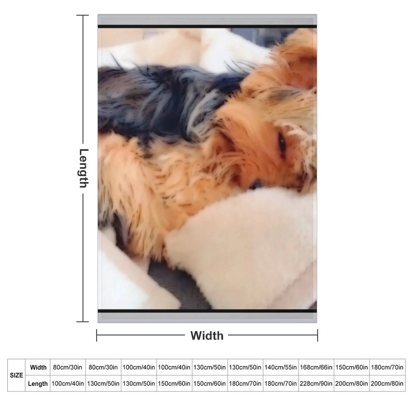 Sleepy Little Yorkie Throw Blanket couch cozy soft plush fuzzy picnic outdoor blanket