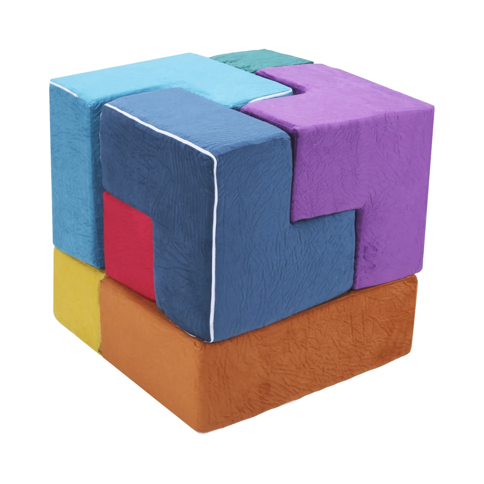 7Pcs Stackable Furniture Chair Washable Inspiring Creativity Blocks Chair Wear Resist for Kids Bedroom Playroom Furnitures