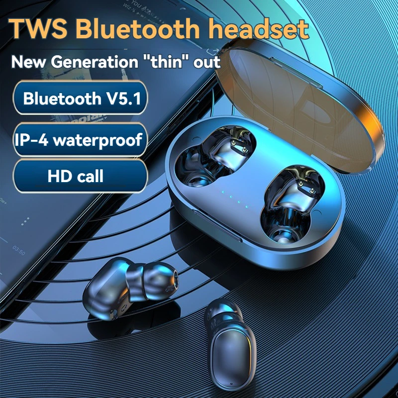 

E7S TWS Wireless Headphones Bluetooth earphone Control Sport Headset Waterproof Microphone Music Earphone Work On All Smartphone