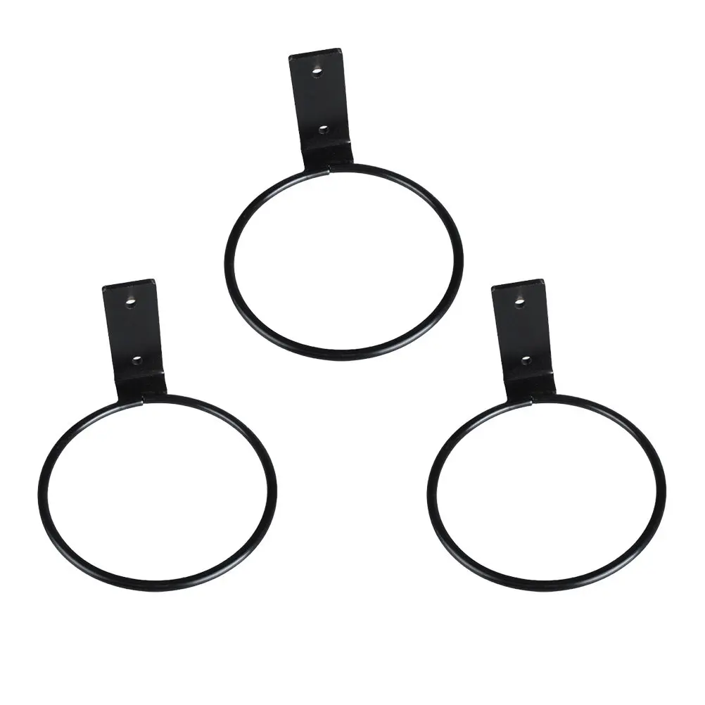 3Pcs Circular Flower Pot Hanger Ring Bracket Iron Plant Hanging Hook for Indoor Outdoor Wall Mounted Planter Space Saving