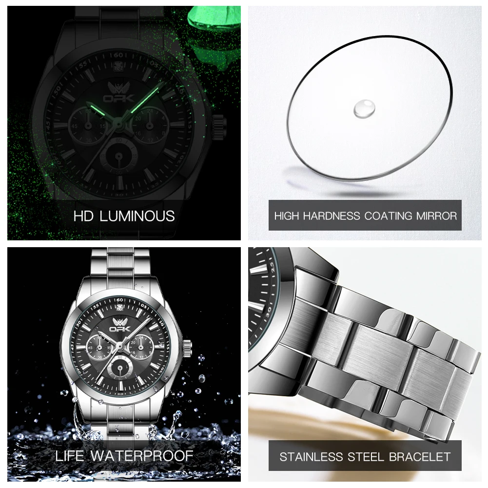 Женские Водонепроницаемые кварцевые часы в стальной полосе