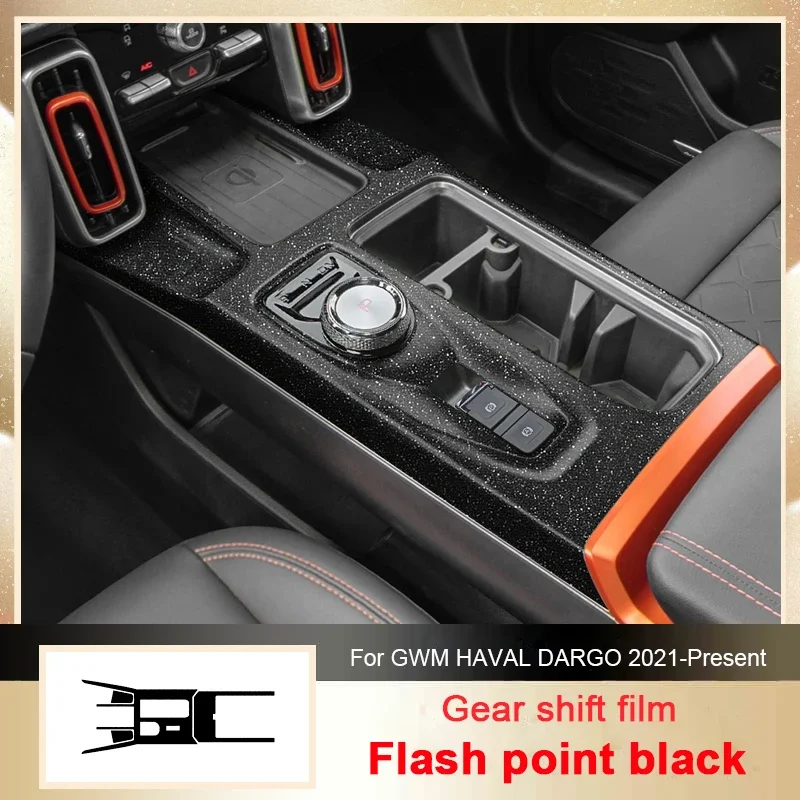 

Car Carbon Interior Sticker Auto Lifting Window Panel Decal Gear Inner Door Protective Film For GWM HAVAL DARGO 2022-Present LHD
