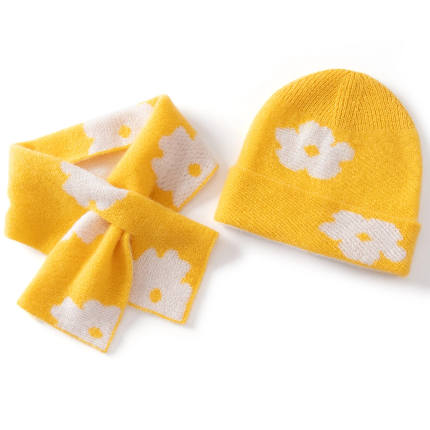 Jueqi Children's Cashmere Scarf + Beanie Set — Cozy & Fashionable, New Fall/Winter Collection