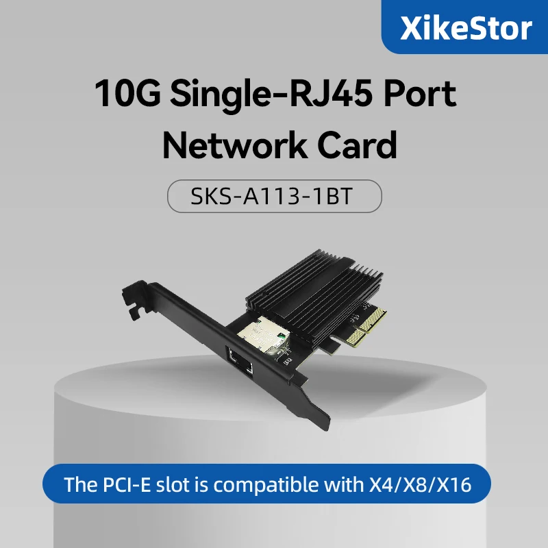 Xikestor 10G Rj45 Netwerkkaart Met Marvell Aqc113c Chip Voor Pc Server Ondersteuning Windows/Linux/Vmware