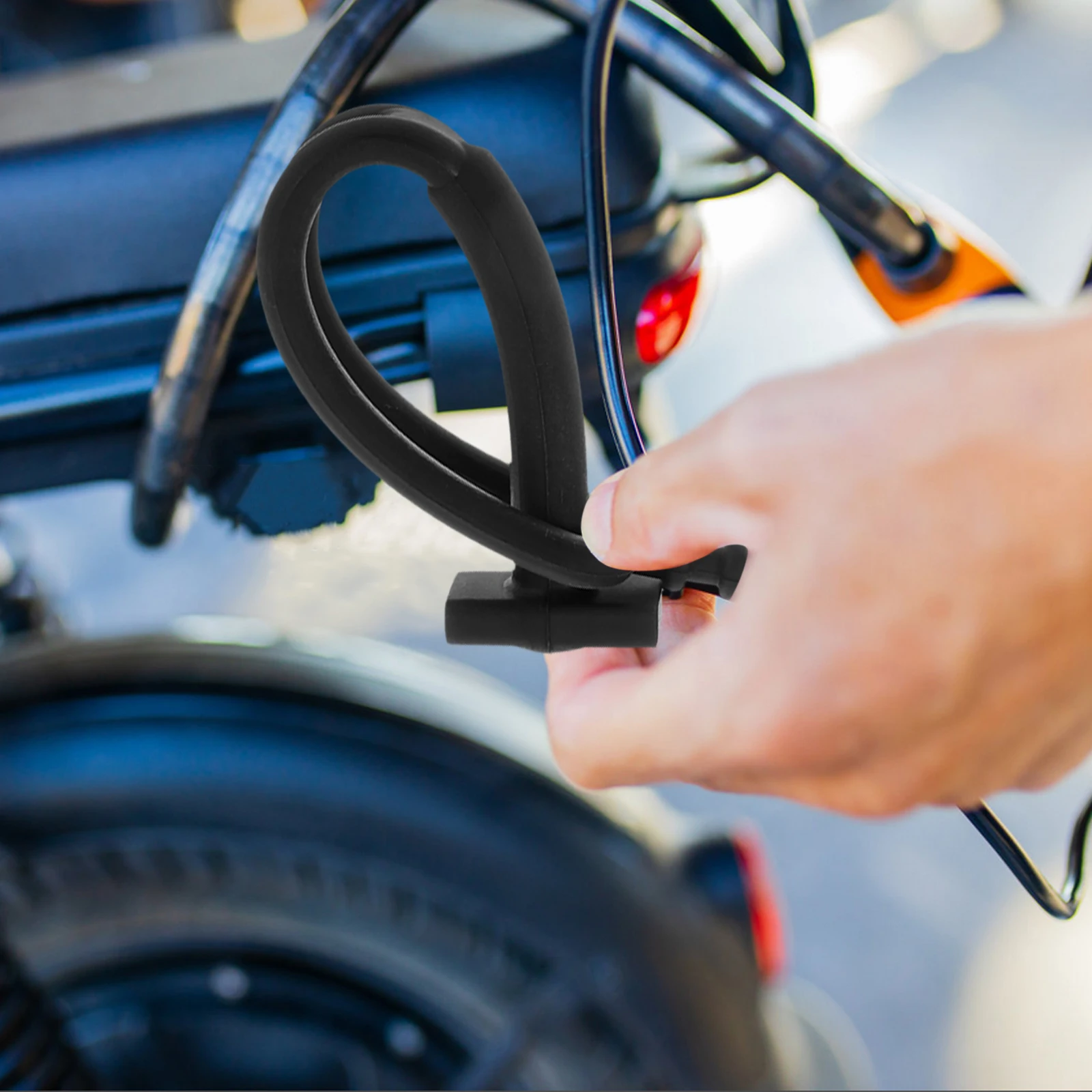 

Motorcycle Kickstand Strap Plastic Durable Side Stand Anti-Slip Strap Easy Install Motorcycle Accessories Electric Scooter