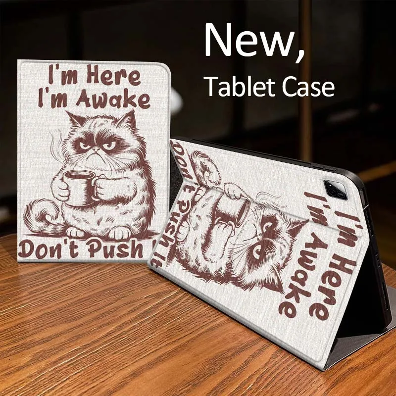 

Cartoon Cat Normal Minutes Case For Xiaomi Mi Redmi Pad 2 4 5 7S 6S 6 7 8 Plus SE Pro K 2025 inch 8.7 11 Tablet
