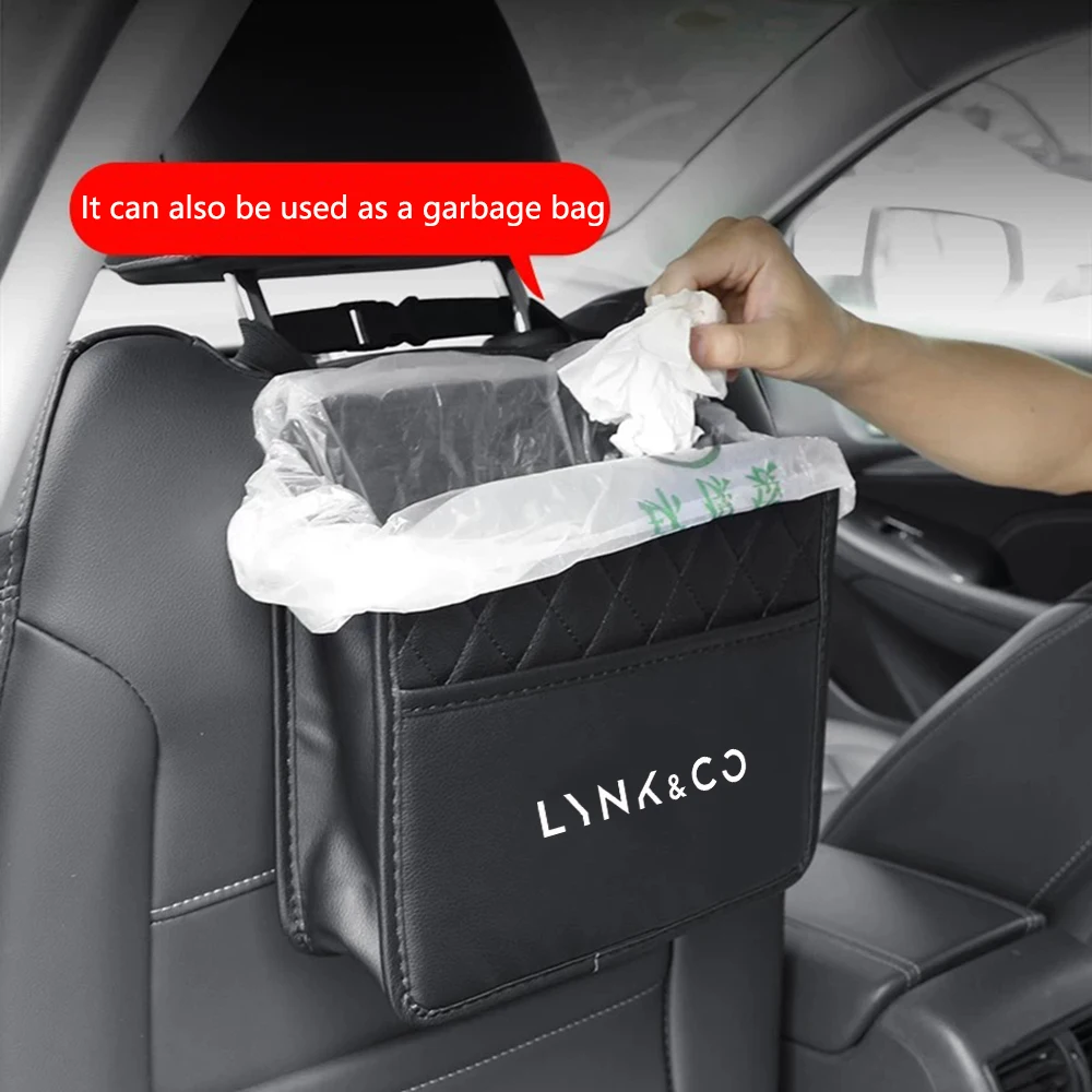 Afbeelding 5: Voor Geely Lynk & co 01 05 03 09 02 04 06 07 08 Auto-interieur Auto Opbergdoos Telefoon zak Achterbank Organizer Opknoping Tas