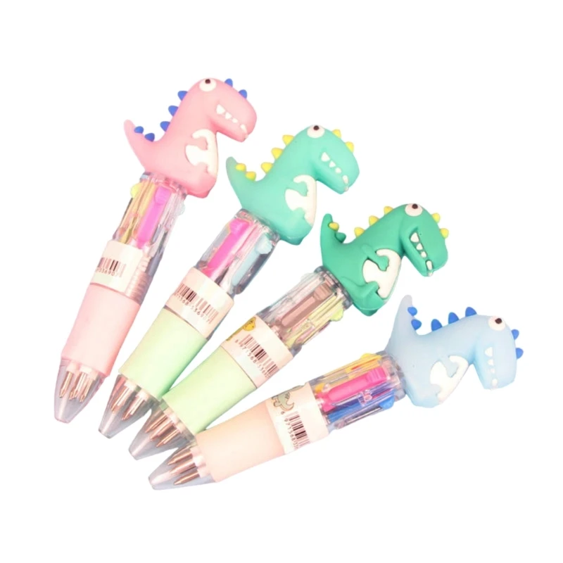 4Pcs Multicolor Ballpoint Pen 4-Color-in-1 Pen Retractable Multicolor Pen for Student Reward Christmas Stocking Fillers K1KF