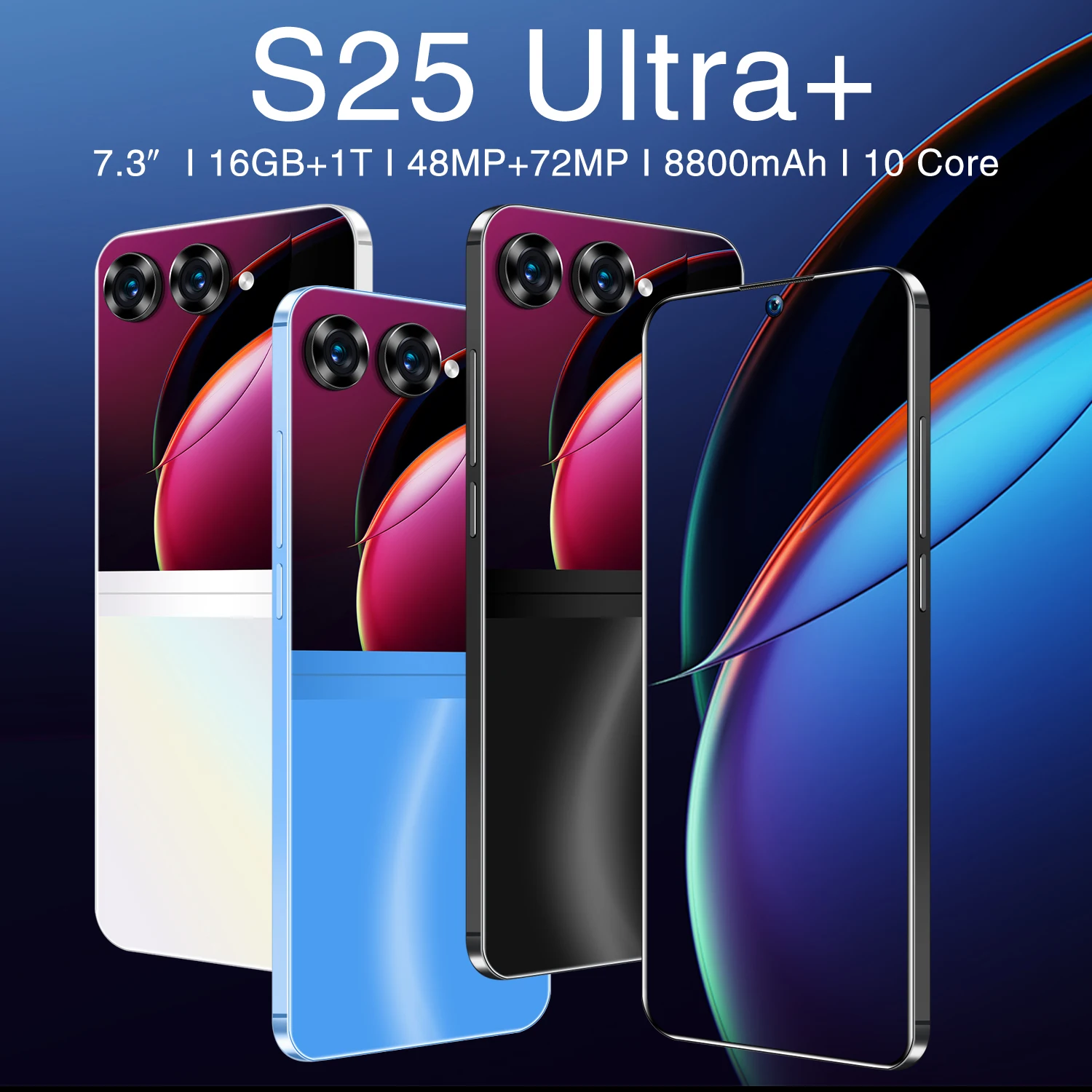 スマートフォンS25Ultra Android 13,携帯電話,7.3 HD画面,16 GB 1T, 8800mAh, 5g,デュアルSIM,顔認識なし,オリジナルのグローバルバージョン