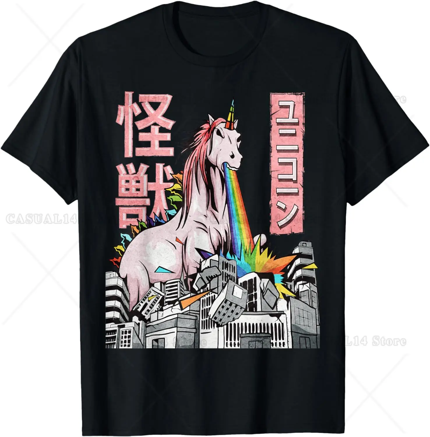 

Kaiju Unicorn Japanese Monster Anime Merch Manga Otaku T-Shirt Unisex Graphic T Shirts Streetwear Men Clothing