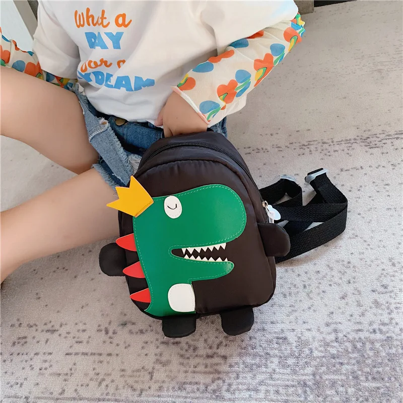 Dinosaur cartoon kidsren\'s backpack trendy nylon mini kindergarten back-to-school small school bag 2022 anti-lost kidsren\'s bag