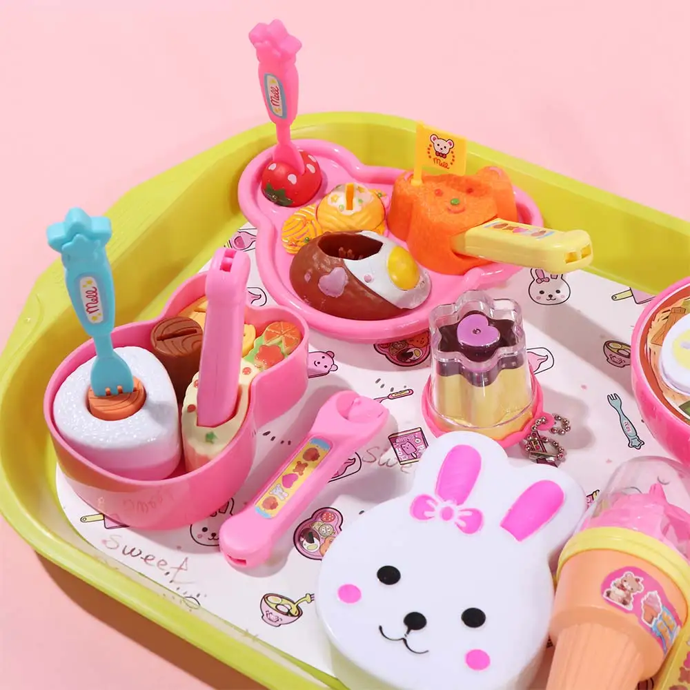 

Набор для кормления в форме медвежонка, 6 шт./компл., имитационная модель, ланч-бокс для раннего развития, пудинг, кавайный, для ролевых игр, для игры в дочки-матери