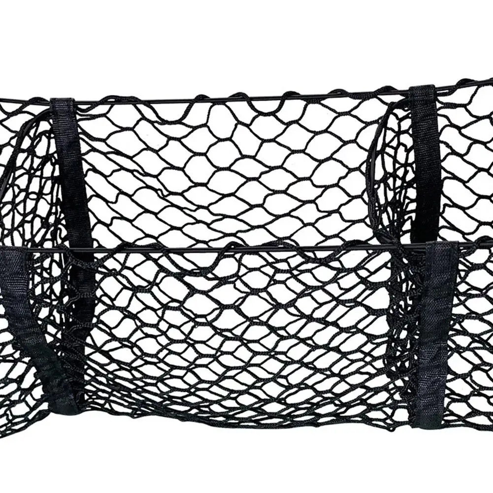 Car Mesh Elastic Nylon Rear Back Cargo Trunk Storage Organizer Luggage Net Trunk Bed Holder For SUV Car Pickup Truck Bed Ac J0Z9