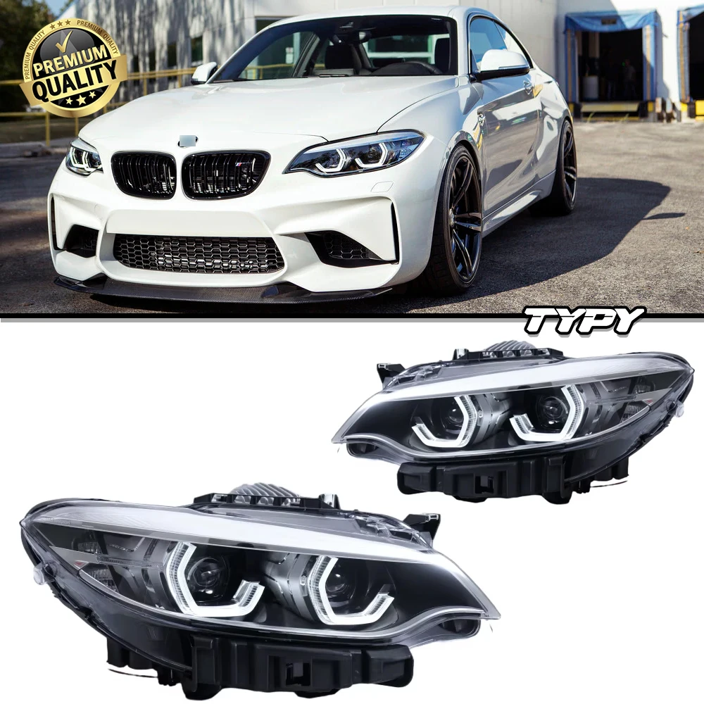 

Стильные фары TYPY для BMW 2 серии F22 (2014-2019) с LED-проекторами, дневными ходовыми огнями и динамическими поворотниками.