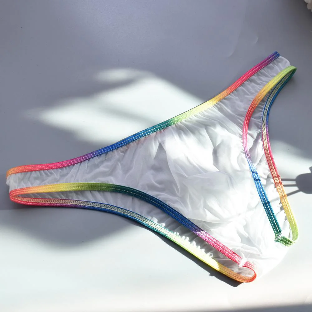 

Men Ultra-thin Ice Silk T-Back See Through Briefs Underwear Pouch Erotic Japanese Panties Lingeries Quick Dry Underpants Classic