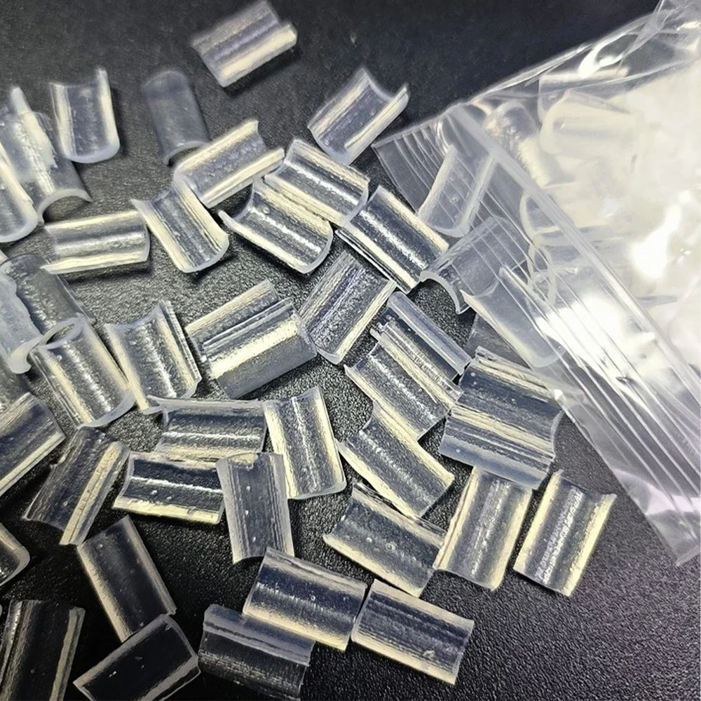 100개 네일 타입 핫멜트 헤어 접착제 투명 화이트 내구성 있는 가발 글루 헤어 익스텐션 및 가발용