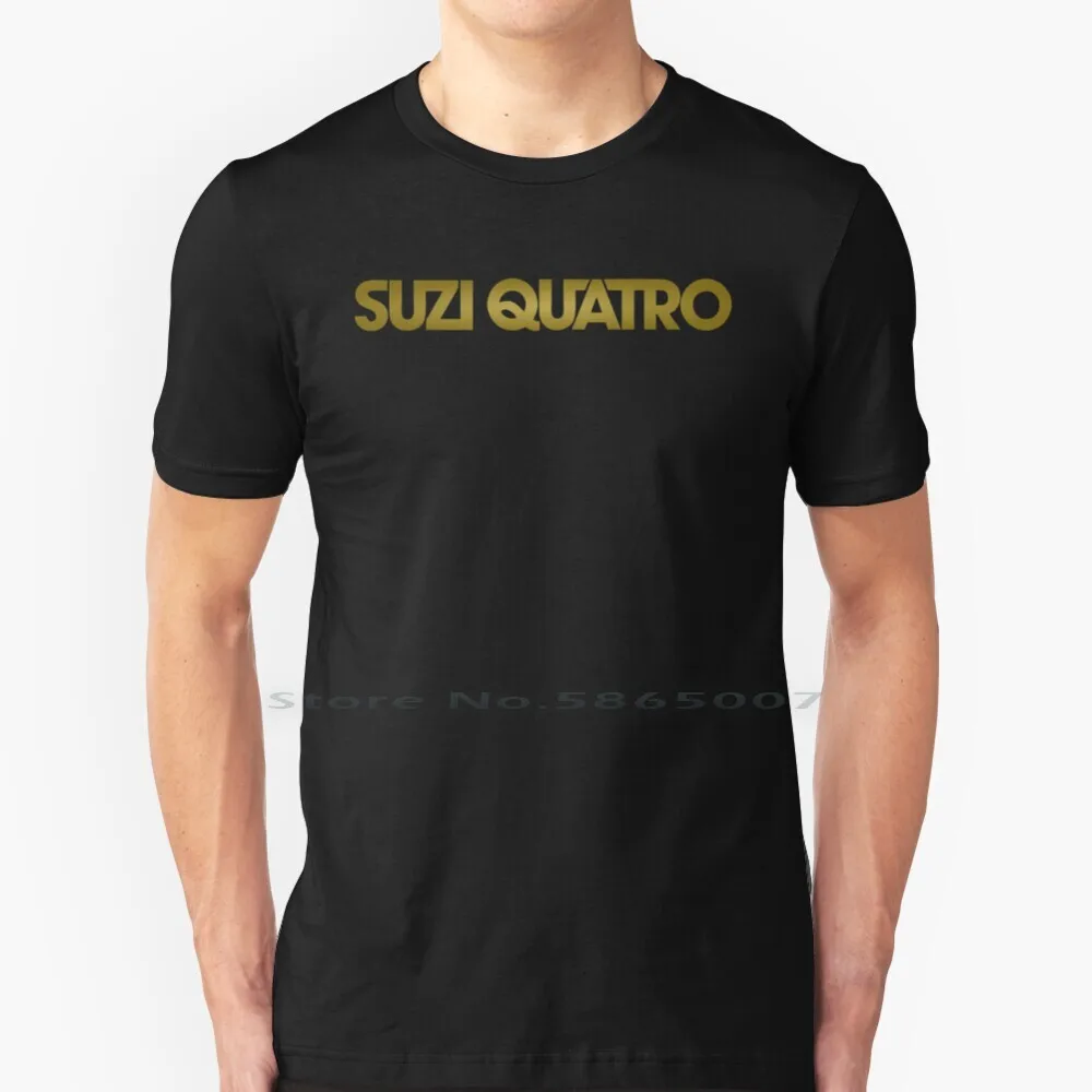 Vintage Classic Suzi Quatro 100% Cotton T Shirt 70 S Artist Glam Guitar Hero Hard Logo Musician Quatro N Roll Rocker Suzi