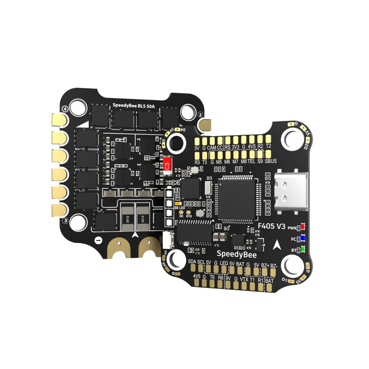 

Drone FPV Stack F405 Flight Controller BLHELIS 50A 4in1 ESC ELRS F405 V3 50A 3-6S 30X30 FC&ESC for FPV Freestyle Drone Model