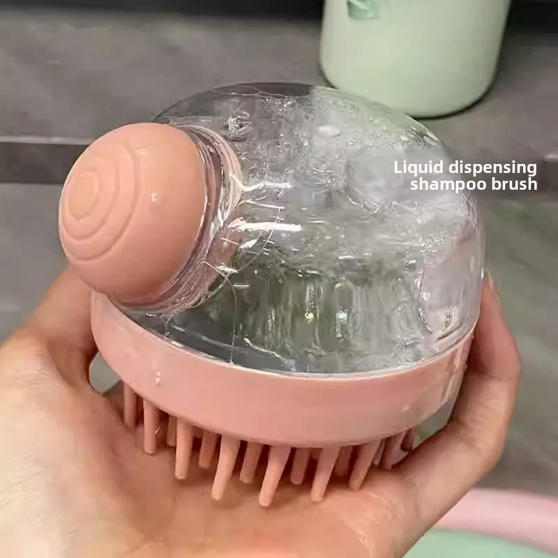 

Shampoo can be added, shampoo brush, silicone special foaming massage comb for scalp cleaning, artifact