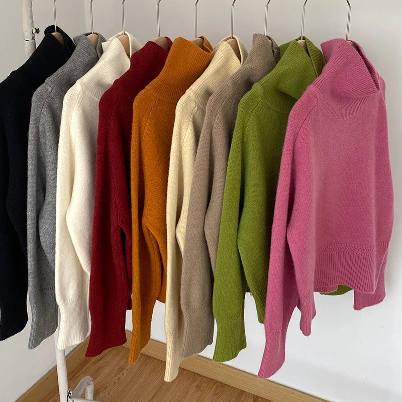 Loose Vintage Harajuku Long Sleeve Women Sweater Korean Autumn Winter Knitwear Soft Warm Tops Chic Femme Underwear Pullover