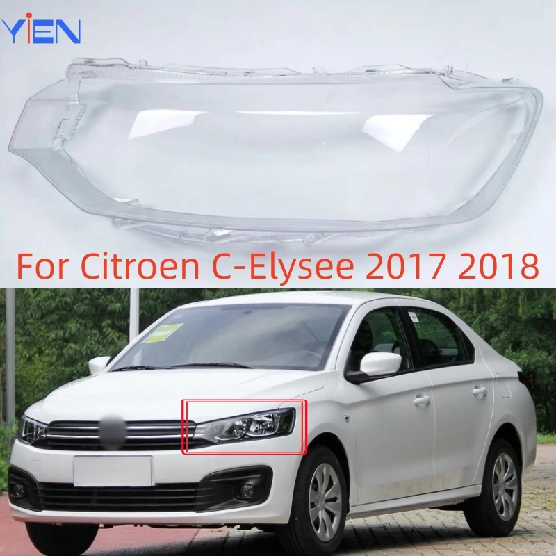 For Citroen C-Elysee 2017 2018 Car Accessory Products Replace Durable PC Material Lights Shell Headlight Dust Cover