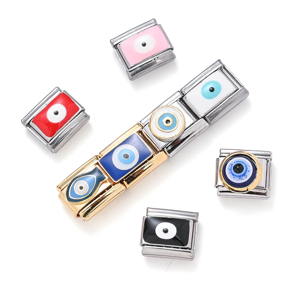 Evil Eye Stitching Bracelet Module for DIY Jewelry Making