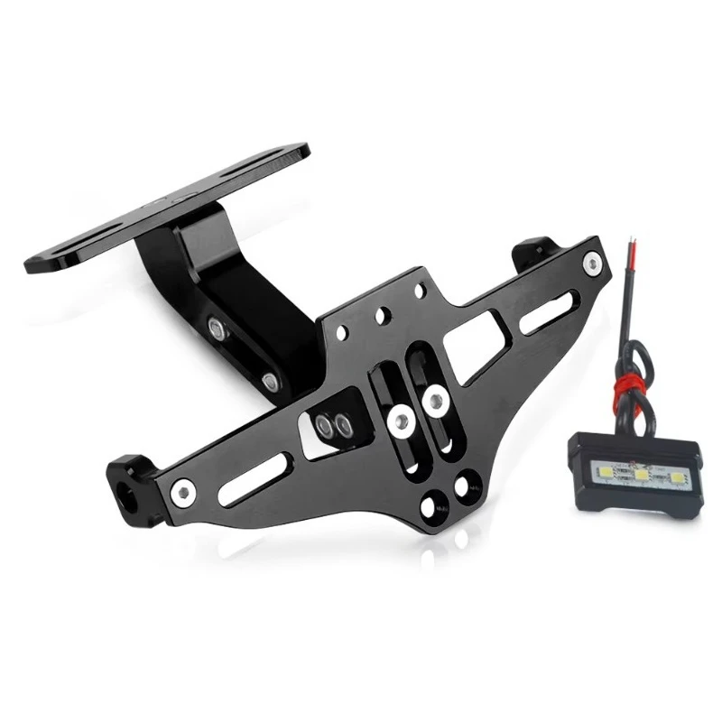 Motorcycle Accessories License Number Plate Holder LED License Plate Bracket For Dorsoduro 900 2007‑2020