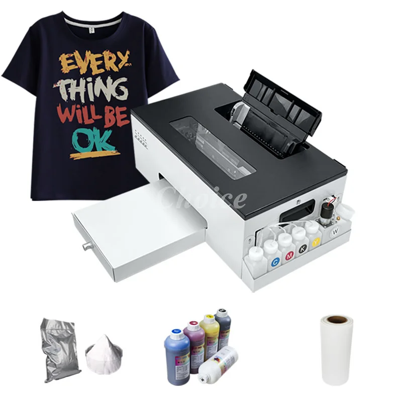 Lowest Price A3 DTF Printer 30cm t shirt Hoody shirts clothing Fabric DTF Printer Price Bundle L1800 direct to film Printer A3