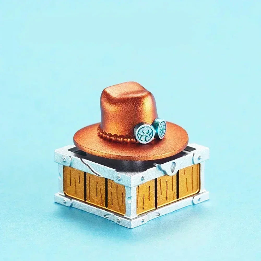 ONE PIECE Anime ZOMO Metal Customized Peripherals Luffy Sabo Chopper Translucent 3D Customized Keycap Accessories Collection Toy