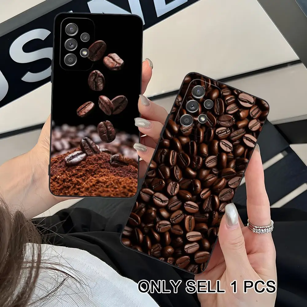 Coffee Beans Phone Case for Samsung Galaxy A57 56 55 54 53 52 51 37 36 35 34 33 32 31 5G Soft TPU Shockproof Cover
