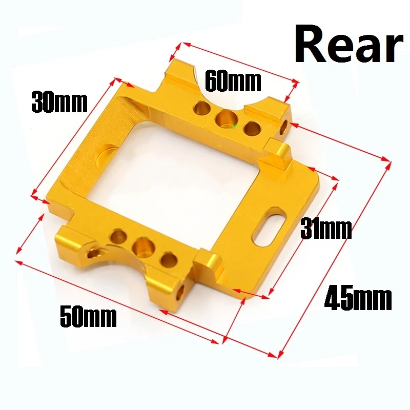 Montaje de brazo de caja de cambios delantera y trasera de aluminio, 102060 102061 para HSP 94111 94188 94102 1/10 Monster Truck,2