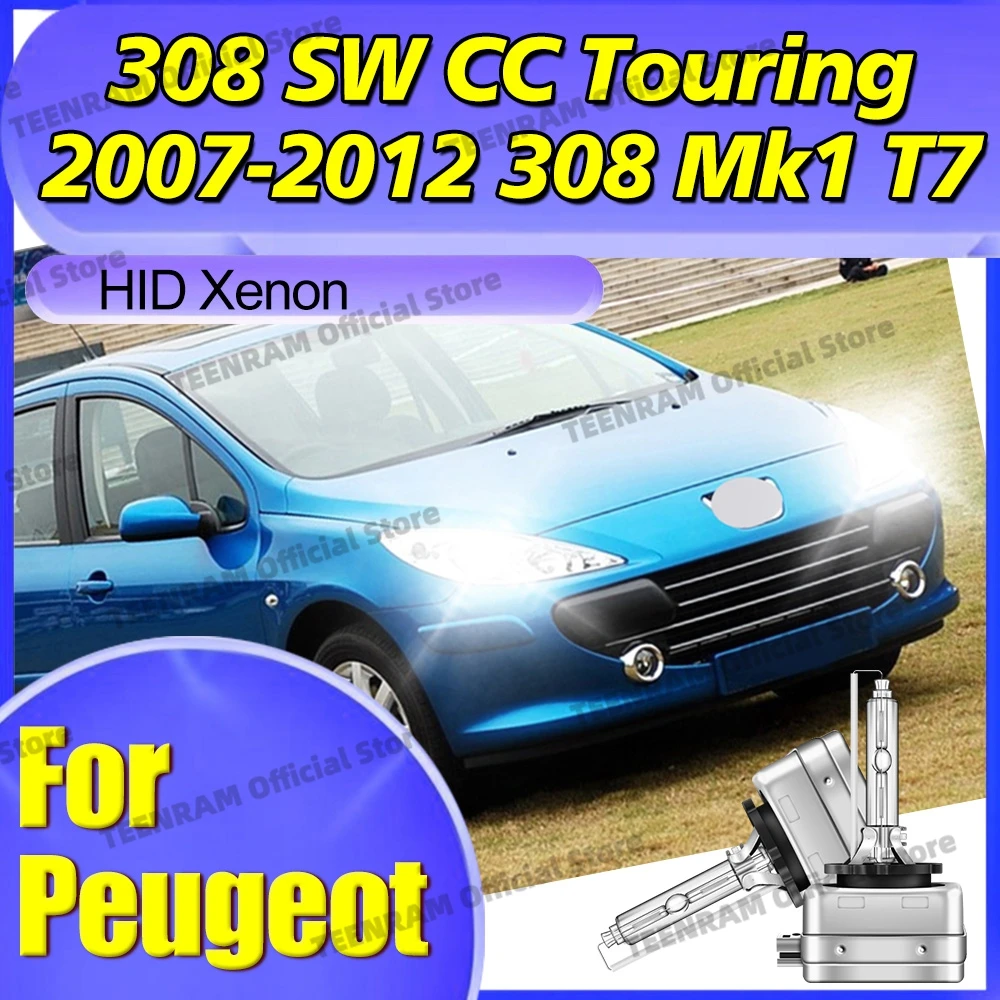 

2x для Peugeot 308 SW CC Touring 2007-2012 308 Mk1 T7 Автомобиль D1S D1 Быстро яркие HID ксеноновые лампы 6000K 8000K 10000K Фары DC12V