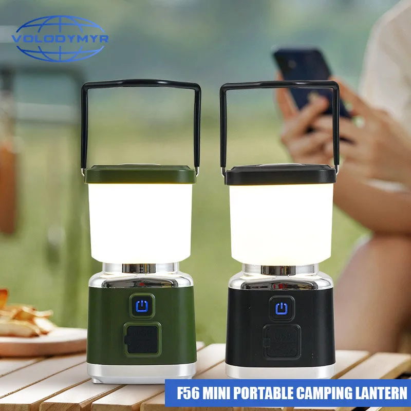 

VOLODYMYR Portable Camping Light with Magnetic USB Rechargeable Camping Lantern Outdoor Led Flashlight Tent Camp Supplies