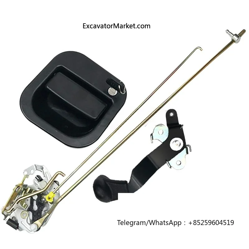 High For Kobelco SK200/210/250/260 Super 8 door lock assembly cab door lock inner and outer handle high quality excavator