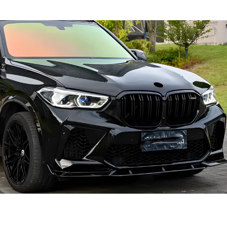 

For BMW X5M F85 2013-2019 glossy black Spoiler Front Bumper Lip Diffuser Front lip Front Chin black Spoiler Upgrade Body Kit