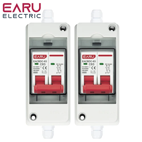 Imagen 1 del producto Caja de distribución de conexiones de instalación de Panel exterior IP65 impermeable de plástico HT-2 con combinación de disyuntor MCB DPN DZ47