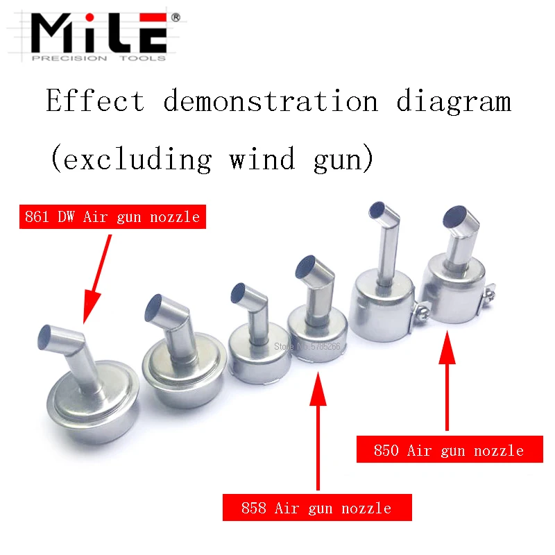 45 Degree Angle Heat Gun Nozzle + Microscope Flying Wire CPU Special Fly Line Blade For Hot Air Gun Soldering Iron Station 861DW