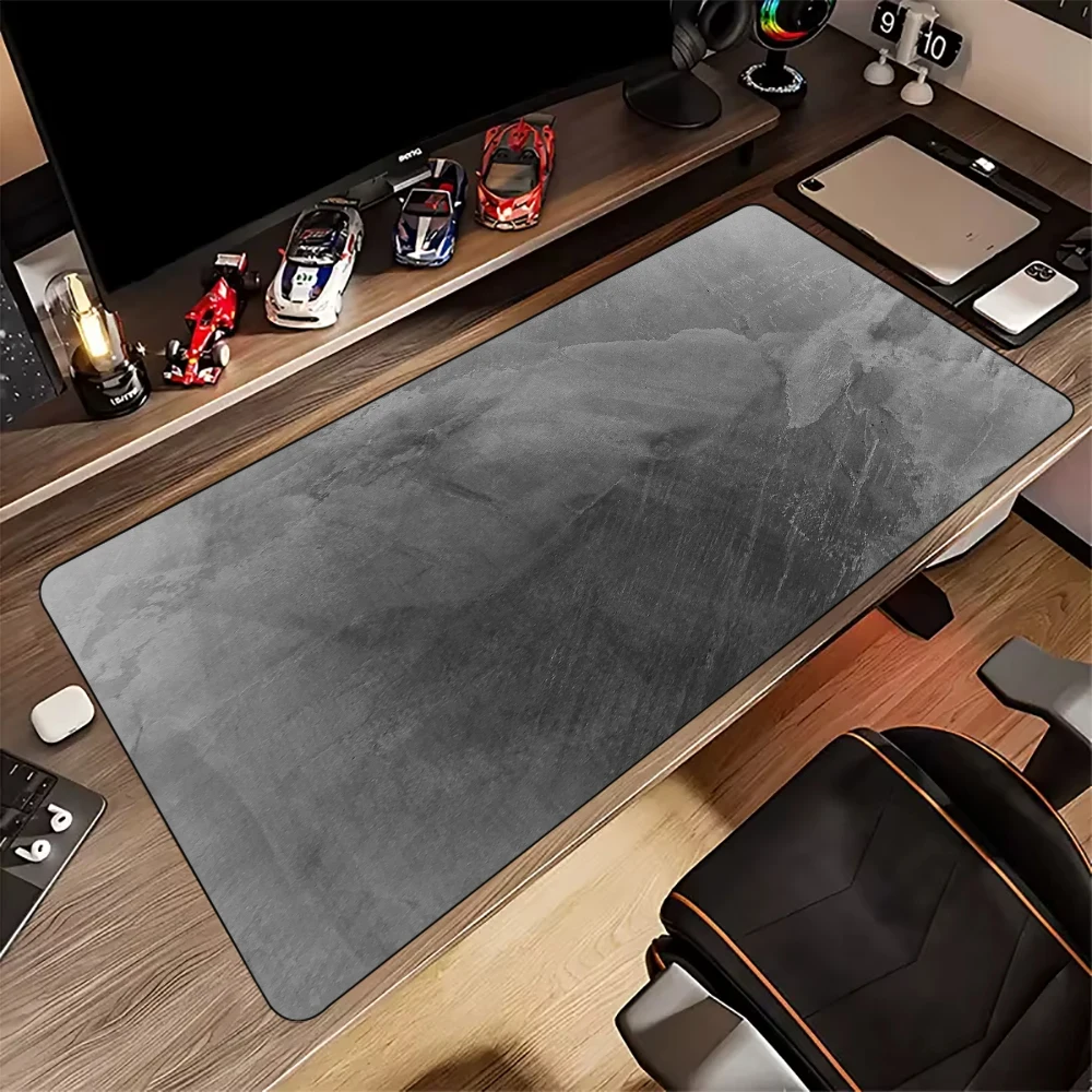 لوحة ماوس مكتبية كبيرة من سلسلة رمادية مع حواف مخيطة وقاعدة مطاطية غير قابلة للانزلاق وملحقات الكمبيوتر وسجادة ألعاب ممتدة