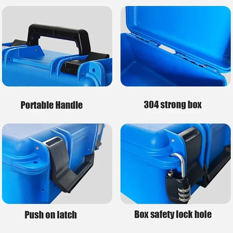 Plastic Toolbox Hard Case Large Tool Organizer Box Waterproof Multifunctional Safe Suitcase Parts Foam Tools Equipment Boxes