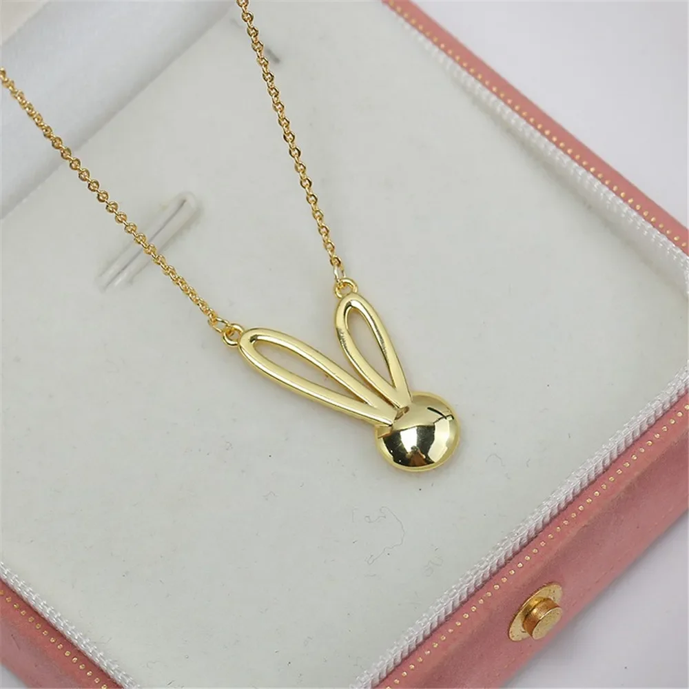 18K Gold Plated Pearl Chain Set, DIY Jewelry Making Supplies, Blank Pendant  Bases for Handmade Accessories, No Pearl