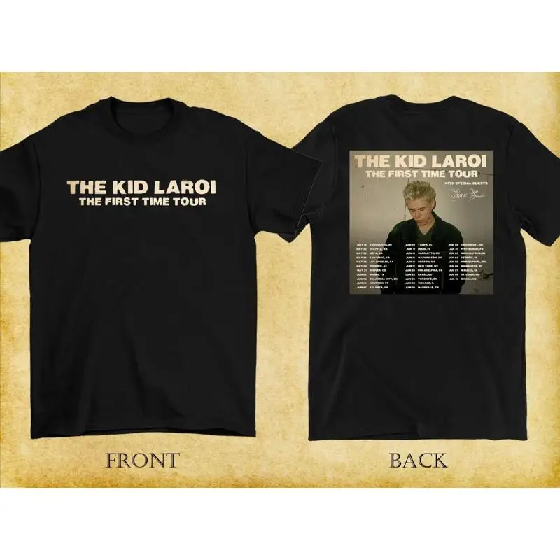 2 sides The Kid Laroi The First Time 2025 Tour Shirt Black Unisex S-5XL