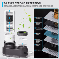 7-layer filtration 4pcs Water Filter Cartridges for Kitchen Faucet Mounted Tap Water Purifier Activated Carbon Tap Water Filtros