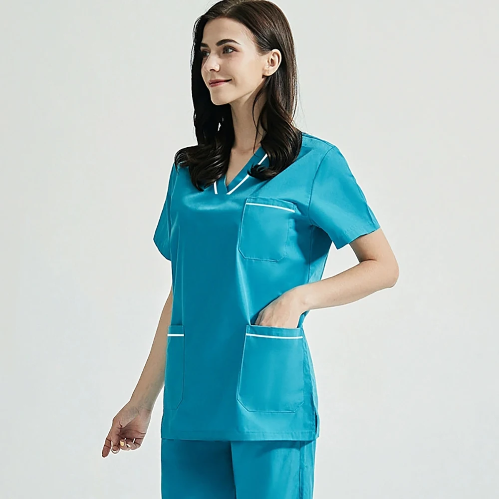 gommages-femmes-ample-confortable-uniforme-medical-robe-chirurgicale-salle-d'anesthesie-dentaire-medecin-gommage-costume-polyester-coton-uniforme