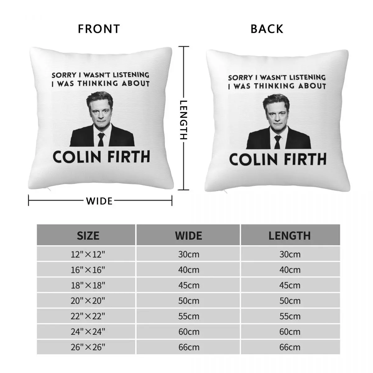 Thinking About Colin Firth Square Pillowcase Polyester Linen Velvet Pattern Zip Decorative Sofa Seater Cushion Cover Wholesale